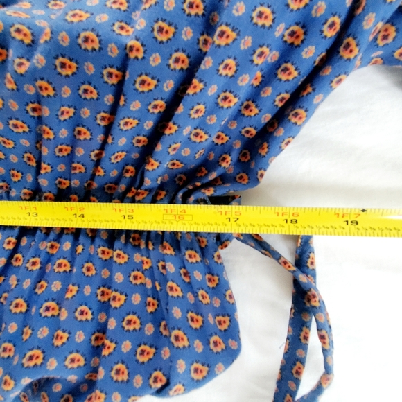 Vintage 1970s Calico Prairie Cottagecore Midi Dress - M - Picture 8 of 11